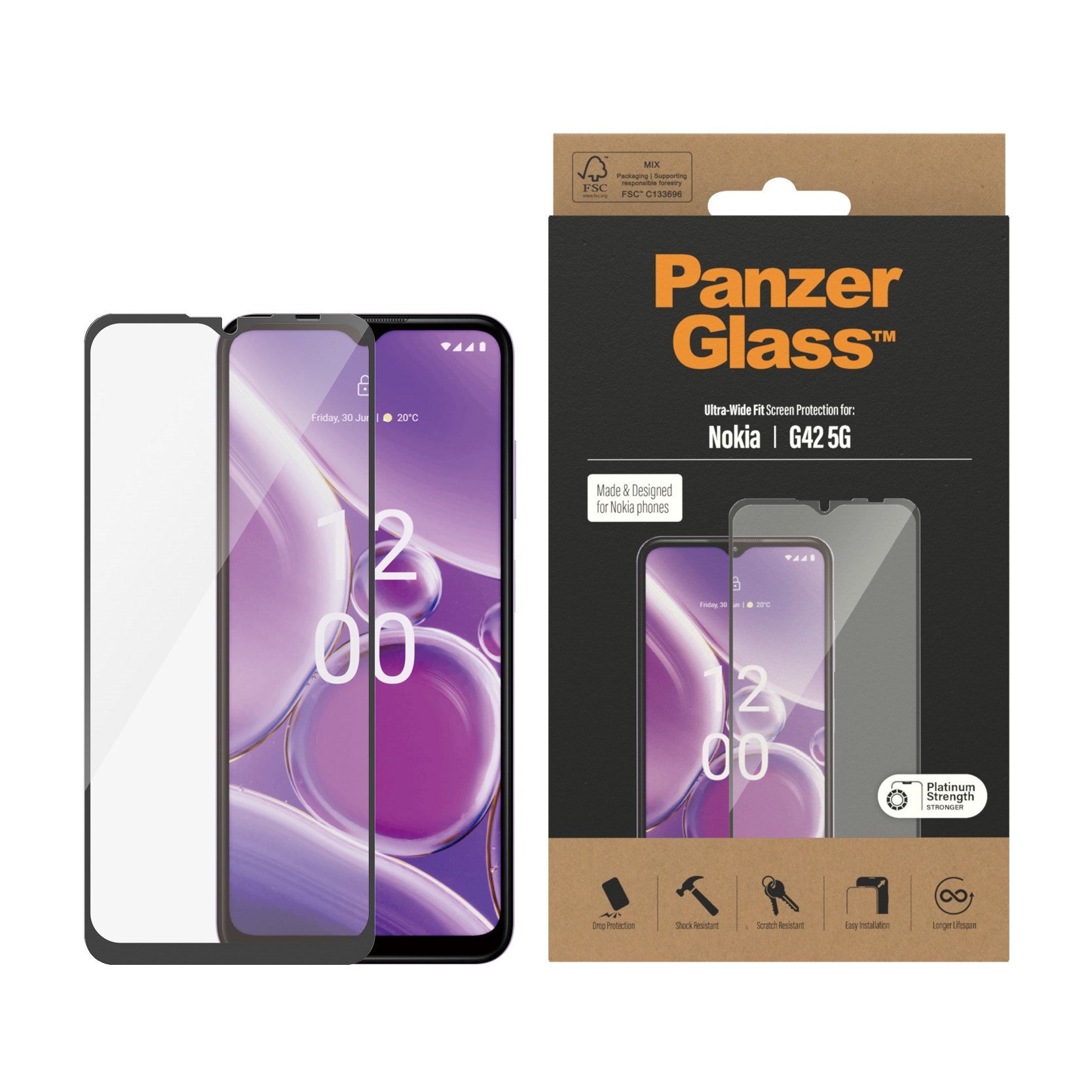PanzerGlass® Skærmbeskyttelse Nokia G42 5G | Ultra-Wide Fit
